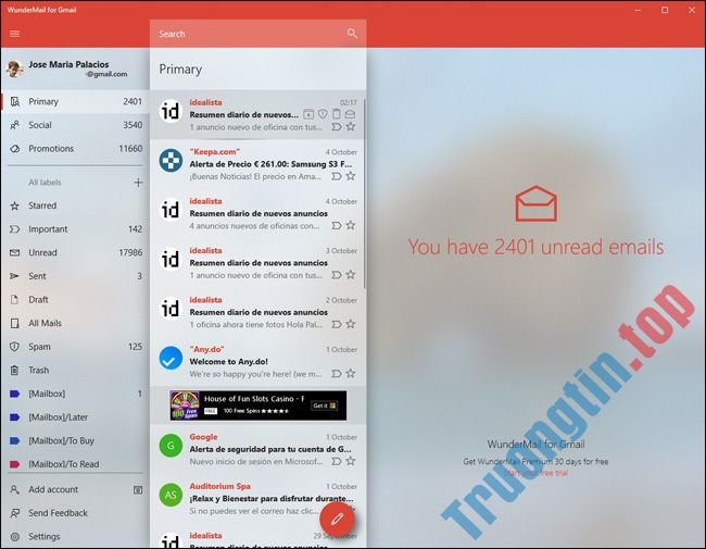 Cách&nbsp;dùng&nbsp;WunderMail&nbsp;for&nbsp;Gmail&nbsp;trên&nbsp;Windows&nbsp;10
