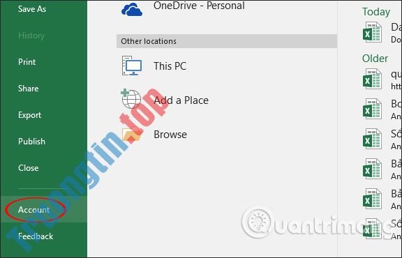 Cách&nbsp;kiểm&nbsp;tra&nbsp;phiên&nbsp;bản&nbsp;Excel&nbsp;đang&nbsp;sử&nbsp;dụng