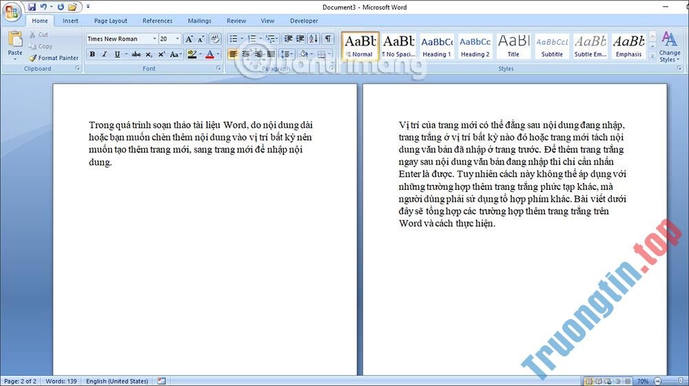 Cách&nbsp;thêm&nbsp;trang&nbsp;mới&nbsp;trong&nbsp;Word
