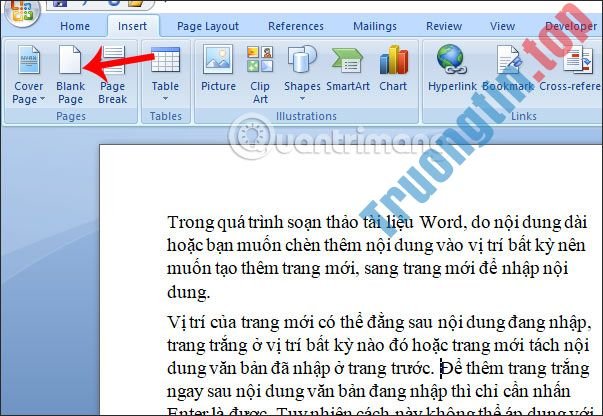 Cách&nbsp;thêm&nbsp;trang&nbsp;mới&nbsp;trong&nbsp;Word