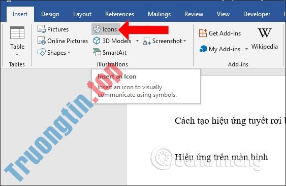 Cách&nbsp;chèn&nbsp;icon&nbsp;vào&nbsp;Word