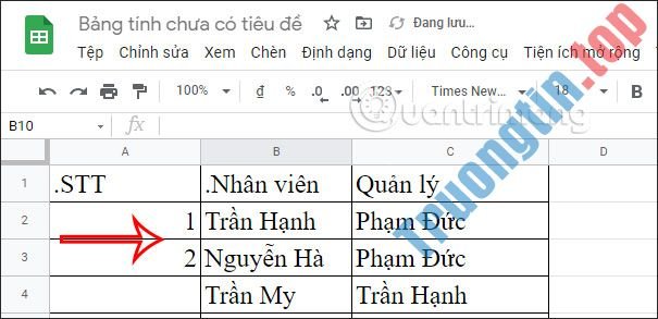 Cách&nbsp;đánh&nbsp;số&nbsp;thứ&nbsp;tự&nbsp;trong&nbsp;Google&nbsp;Sheets&nbsp;siêu&nbsp;nhanh