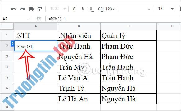Cách&nbsp;đánh&nbsp;số&nbsp;thứ&nbsp;tự&nbsp;trong&nbsp;Google&nbsp;Sheets&nbsp;siêu&nbsp;nhanh
