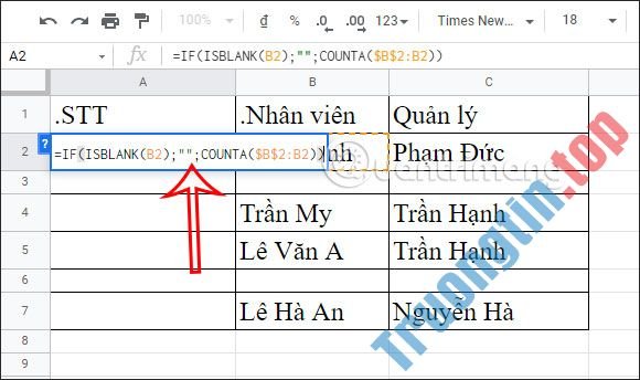 Cách&nbsp;đánh&nbsp;số&nbsp;thứ&nbsp;tự&nbsp;trong&nbsp;Google&nbsp;Sheets&nbsp;siêu&nbsp;nhanh