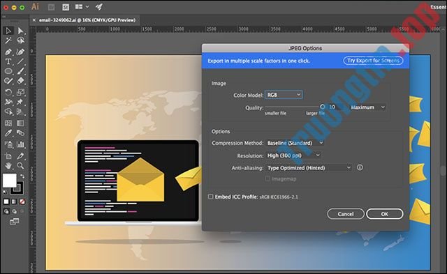Cách&nbsp;lưu&nbsp;file&nbsp;AI&nbsp;trong&nbsp;Adobe&nbsp;Illustrator&nbsp;thành&nbsp;JPG&nbsp;và&nbsp;các&nbsp;định&nbsp;dạng&nbsp;ảnh&nbsp;khác