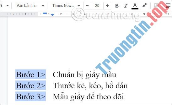Cách&nbsp;chèn&nbsp;tiền&nbsp;tố&nbsp;và&nbsp;hậu&nbsp;tố&nbsp;vào&nbsp;list&nbsp;Google&nbsp;Docs
