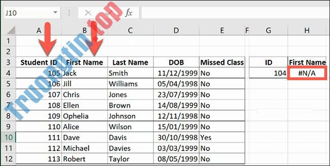 Cách&nbsp;khắc&nbsp;phục&nbsp;lỗi&nbsp;VLOOKUP&nbsp;trong&nbsp;Excel