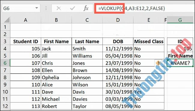 Cách&nbsp;khắc&nbsp;phục&nbsp;lỗi&nbsp;VLOOKUP&nbsp;trong&nbsp;Excel