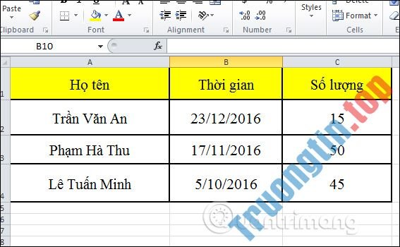 Cách sao chép dữ liệu Word sang Excel giữ định dạng