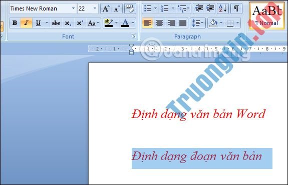 MS Word – Bài 5: Định dạng văn bản