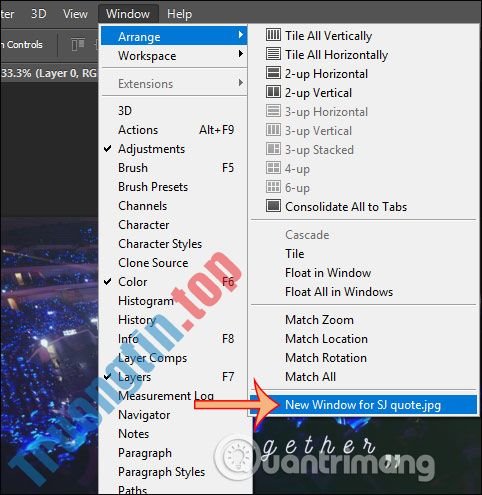 Cách&nbsp;bật&nbsp;2&nbsp;cửa&nbsp;sổ&nbsp;trên&nbsp;Photoshop&nbsp;để&nbsp;đối&nbsp;chiếu&nbsp;ảnh