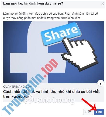 Cách hiện ảnh thumbnail khi chia sẻ bài viết trên Facebook