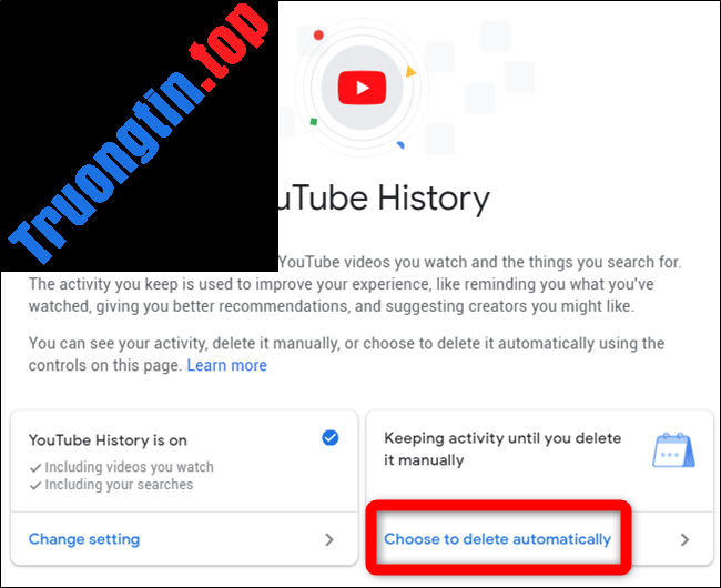 Cách&nbsp;xóa&nbsp;lịch&nbsp;sử&nbsp;YouTube&nbsp;tự&nbsp;động