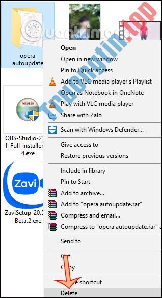 Cách&nbsp;xóa&nbsp;thư&nbsp;mục&nbsp;Opera&nbsp;Autoupdate&nbsp;trong&nbsp;Downloads