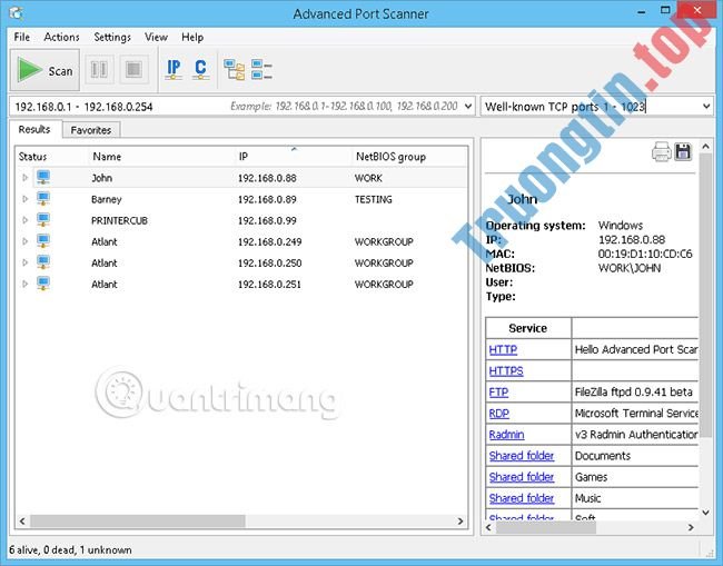 Hướng&nbsp;dẫn&nbsp;quét&nbsp;cổng&nbsp;mạng&nbsp;bằng&nbsp;Advanced&nbsp;Port&nbsp;Scanner
