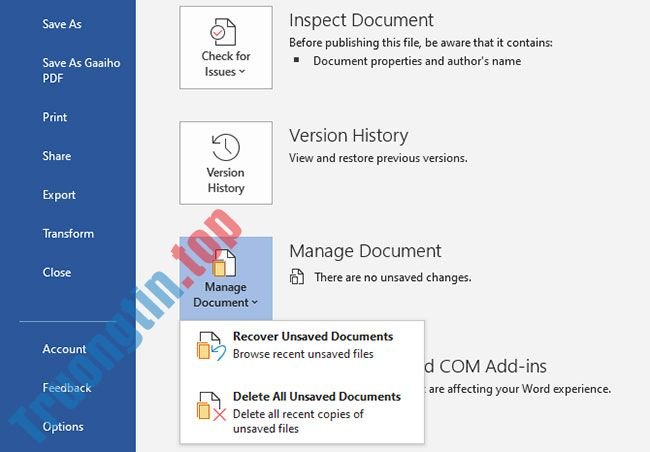 Phục&nbsp;hồi&nbsp;file&nbsp;Word&nbsp;chưa&nbsp;save,&nbsp;lấy&nbsp;lại&nbsp;file&nbsp;Word,&nbsp;Excel,&nbsp;PowerPoint&nbsp;chưa&nbsp;kịp&nbsp;lưu