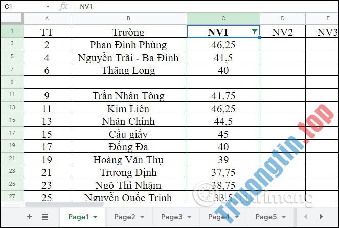 Cách&nbsp;lọc&nbsp;dữ&nbsp;liệu&nbsp;theo&nbsp;màu&nbsp;trong&nbsp;Google&nbsp;Sheets