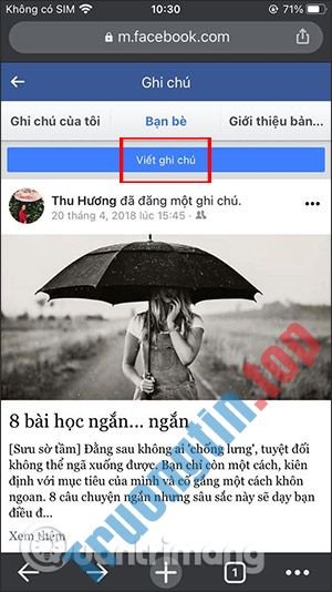 Cách&nbsp;viết&nbsp;note&nbsp;trên&nbsp;Facebook&nbsp;giao&nbsp;diện&nbsp;mới