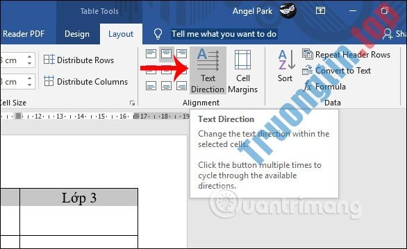 Hướng dẫn viết chữ dọc trong Word
