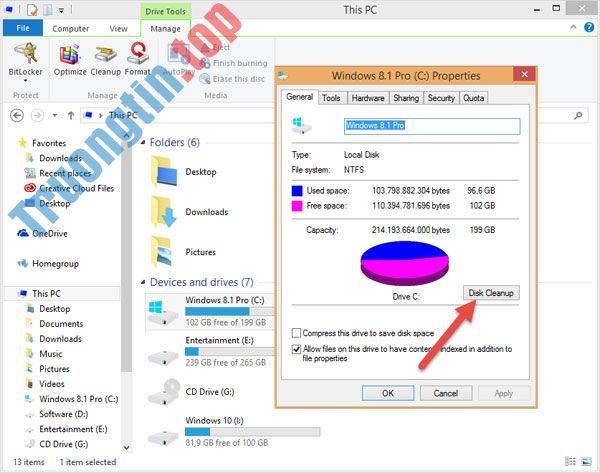 Sửa&nbsp;lỗi&nbsp;Full&nbsp;Disk&nbsp;100%&nbsp;trên&nbsp;Windows&nbsp;với&nbsp;14&nbsp;thủ&nbsp;thuật&nbsp;sau