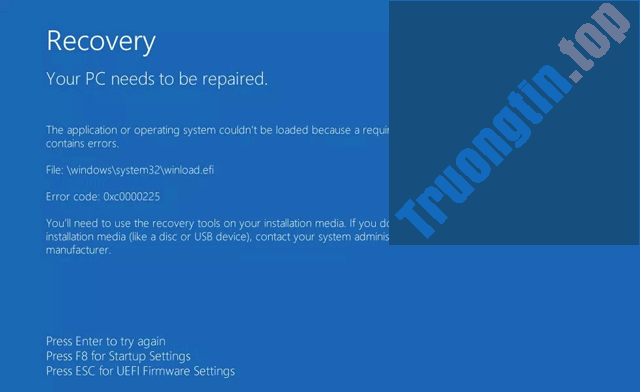 Cách&nbsp;sửa&nbsp;lỗi&nbsp;Winload.efi&nbsp;is&nbsp;missing&nbsp;trên&nbsp;Windows