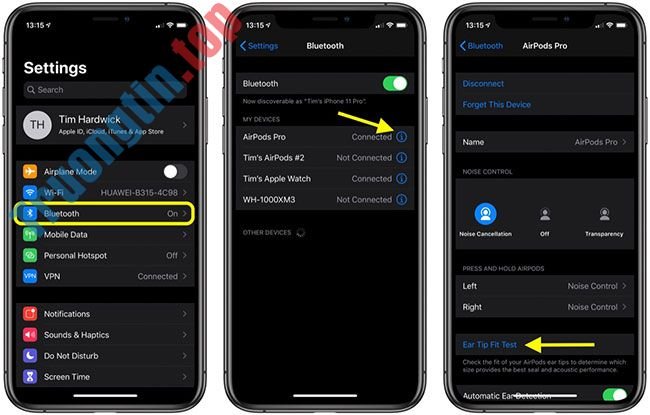Cách&nbsp;thực&nbsp;hiện&nbsp;Ear&nbsp;Tip&nbsp;Fit&nbsp;Test&nbsp;trên&nbsp;AirPods&nbsp;Pro