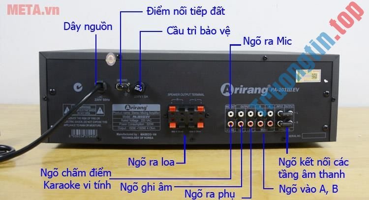 Cách chỉnh âm thanh cho máy tăng âm Arirang PA-203III EV
