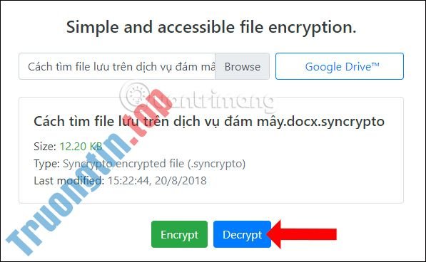 Cách mã hóa file trên Google Drive bằng Syncrypto