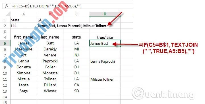 Cách&nbsp;sử&nbsp;dụng&nbsp;hàm&nbsp;TEXTJOIN&nbsp;trong&nbsp;Excel&nbsp;2016