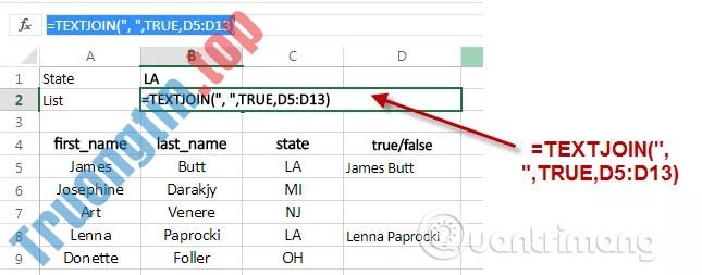 Cách&nbsp;sử&nbsp;dụng&nbsp;hàm&nbsp;TEXTJOIN&nbsp;trong&nbsp;Excel&nbsp;2016