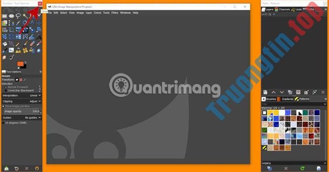Sửa lỗi Tool Options không hoạt động hoặc biến mất trong GIMP 2.10