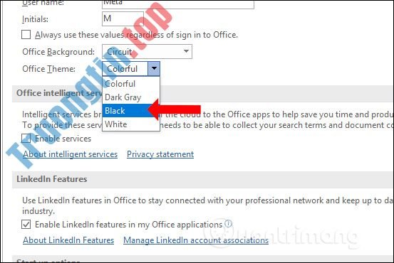 Cách&nbsp;bật&nbsp;chế&nbsp;độ&nbsp;màu&nbsp;tối&nbsp;trên&nbsp;Office&nbsp;2019