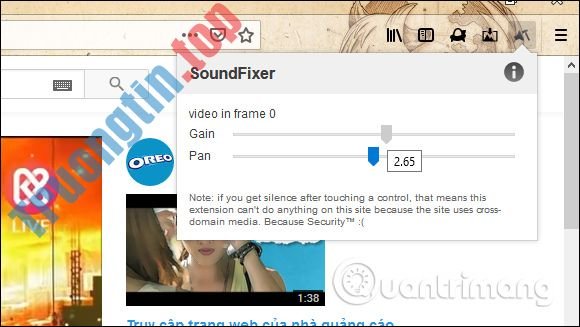 Cách&nbsp;chỉnh&nbsp;âm&nbsp;thanh&nbsp;YouTube&nbsp;trên&nbsp;Firefox