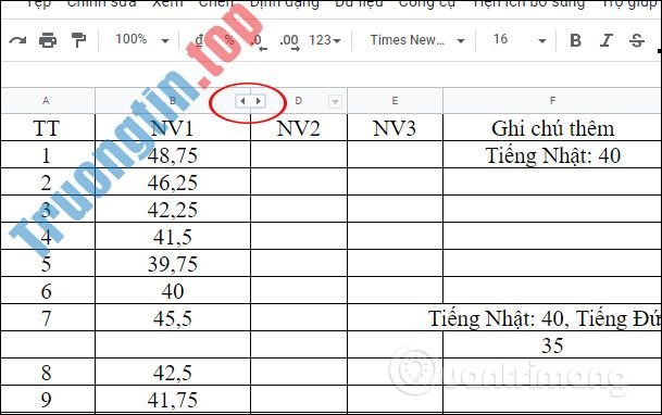 Cách&nbsp;đóng&nbsp;băng,&nbsp;ẩn&nbsp;hàng&nbsp;và&nbsp;cột&nbsp;trong&nbsp;Google&nbsp;Sheets