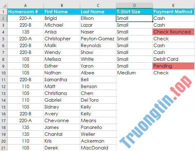 Excel&nbsp;2019&nbsp;(Phần&nbsp;18):&nbsp;Sắp&nbsp;xếp&nbsp;dữ&nbsp;liệu