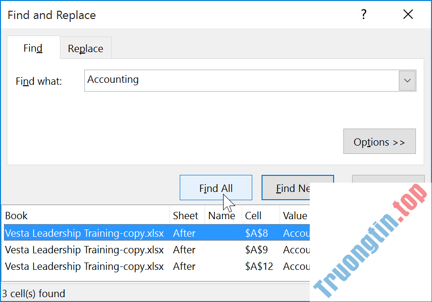 Excel&nbsp;2019&nbsp;(Phần&nbsp;9):&nbsp;Tính&nbsp;năng&nbsp;Find&nbsp;&&nbsp;Replace