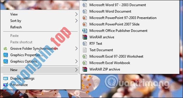 Cách&nbsp;sửa&nbsp;lỗi&nbsp;mất&nbsp;menu&nbsp;New&nbsp;trong&nbsp;menu&nbsp;chuột&nbsp;phải