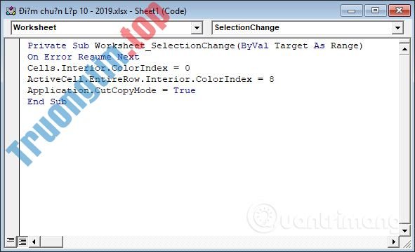 Cách&nbsp;tự&nbsp;động&nbsp;nổi&nbsp;bật&nbsp;dòng,&nbsp;cột&nbsp;trong&nbsp;Excel