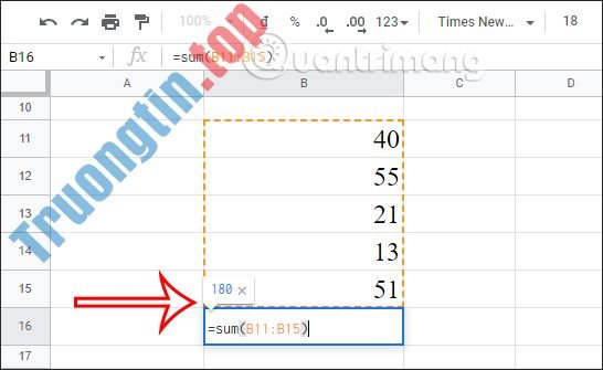 Cách khóa và hiện công thức Google Sheets