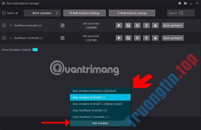 Cách&nbsp;mở&nbsp;nhiều&nbsp;giả&nbsp;lập&nbsp;NoxPlayer&nbsp;cùng&nbsp;lúc