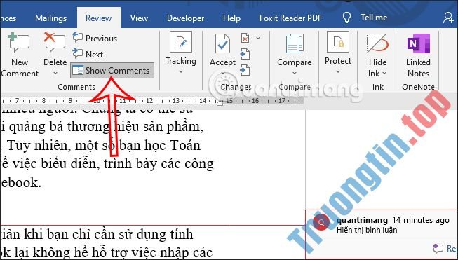 Cách&nbsp;ẩn&nbsp;và&nbsp;xóa&nbsp;comment&nbsp;trong&nbsp;Word