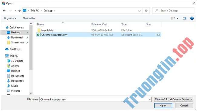 Cách&nbsp;nhập&nbsp;mật&nbsp;khẩu&nbsp;từ&nbsp;file&nbsp;CSV&nbsp;vào&nbsp;Google&nbsp;Chrome