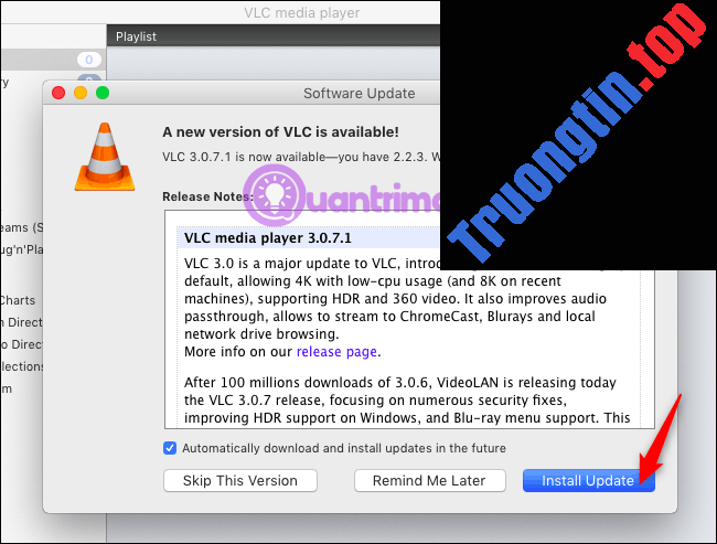 Cách&nbsp;nâng&nbsp;cấp&nbsp;VLC&nbsp;Media&nbsp;Player