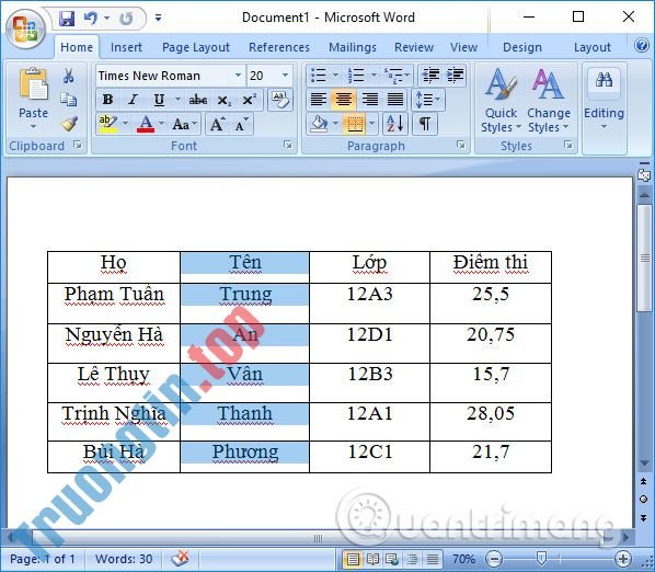 Cách&nbsp;sắp&nbsp;xếp&nbsp;tên&nbsp;theo&nbsp;thứ&nbsp;tự&nbsp;chữ&nbsp;cái&nbsp;trong&nbsp;Word