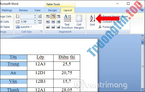 Cách&nbsp;sắp&nbsp;xếp&nbsp;tên&nbsp;theo&nbsp;thứ&nbsp;tự&nbsp;chữ&nbsp;cái&nbsp;trong&nbsp;Word