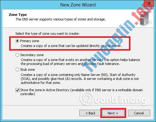 Cách&nbsp;tạo&nbsp;Primary&nbsp;Zones&nbsp;trong&nbsp;Windows&nbsp;Server&nbsp;2012
