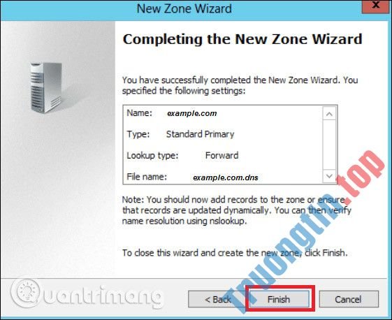 Cách tạo Primary Zones trong Windows Server 2012