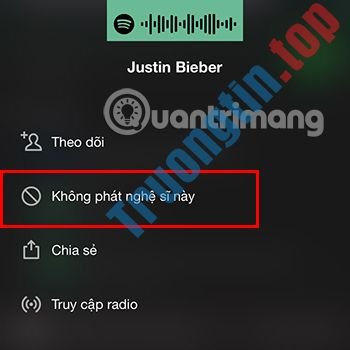 Hướng&nbsp;dẫn&nbsp;cách&nbsp;chặn&nbsp;và&nbsp;ẩn&nbsp;nghệ&nbsp;sĩ&nbsp;chỉ&nbsp;định&nbsp;trên&nbsp;Spotify