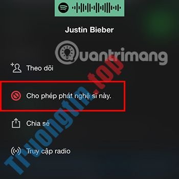 Hướng&nbsp;dẫn&nbsp;cách&nbsp;chặn&nbsp;và&nbsp;ẩn&nbsp;nghệ&nbsp;sĩ&nbsp;chỉ&nbsp;định&nbsp;trên&nbsp;Spotify