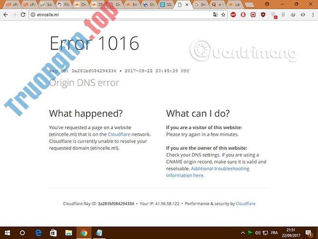 Khắc&nbsp;phục&nbsp;lỗi&nbsp;Error&nbsp;1016&nbsp;-&nbsp;Origin&nbsp;DNS&nbsp;error